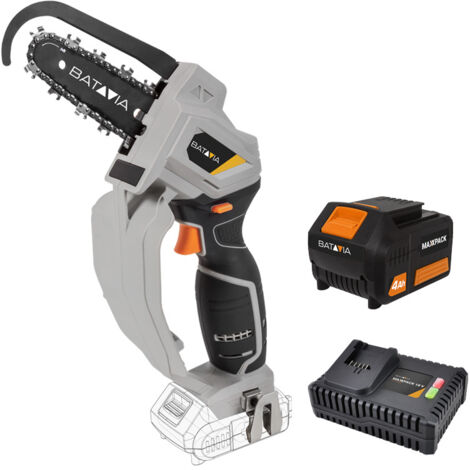 Se'cateur a' batterie lithium 18V - 4Ah rechargeable avec barre de 15 cm coupe jusqu'a' 11 cm de profondeur