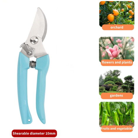 Sécateur à lames latérales 5 pièces - Sécateur avec lames en acier affûtées et de précision et lames en acier inoxydable. Sécateur à lames latérales portatif, idéal pour votre jardin.