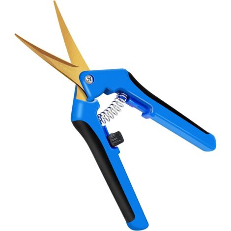 Sécateur à main de 16,5 cm (6,5 pouces) avec lames droites en acier inoxydable orange (1 pièce)-AquaForge