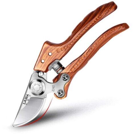 Sécateur à Manche en Bois Sécateurs de Jardin Ciseaux Pointus Diamètre de Coupe Max 25 mm Outil de Coupe de Jardinage