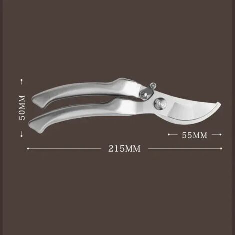 Sécateur à ressort de rappel coudé tout acier pour branches épaisses, outil de taille pour fleurs de jardin et bonsaïs, économe en énergie 1120-AquaForge