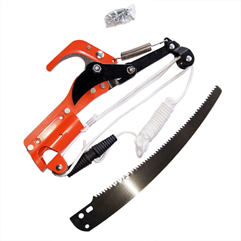 Lifcausal - Sécateur d'arbres 2 en 1, sécateur de branches hautes avec cisaille et scie, corde de coupe, conception à 3 poulies, outil de jardinage