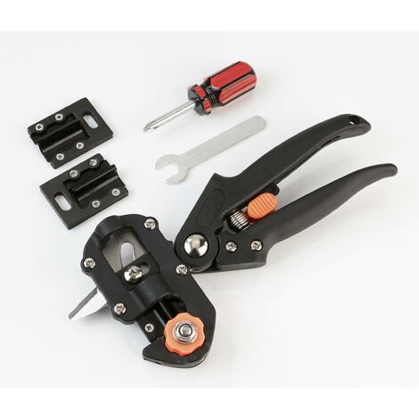 Sécateur de greffes avec 2 couteaux de rechange, avec ruban à greffer 10 pièces