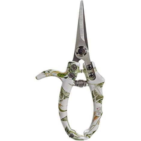 Sécateur de jardin à motif floral, sécateur robuste à lames croisées avec poignée antidérapante, cisaille à fleurs tranchante, plate-AquaForge