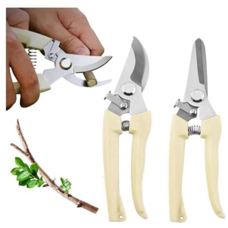 Sécateur de Jardin - Antidérapant - Ergonomique - Poignée Verrouillable - Acier SK5 - 2 Modèles