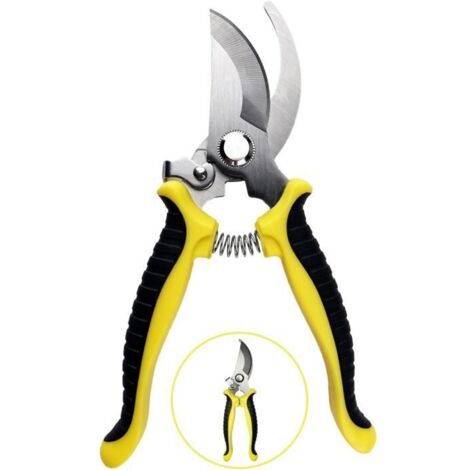 Sécateur de Jardin Haute Qualité - Acier SK5 - Poignée Ergonomique - Verrouillage de Sécurité - 21x5,8cm
