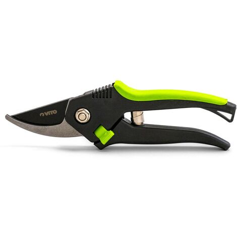 Sécateur de Jardin manuel 20 cm  Ciseaux Jardinage Lame Acier Carbone VITO