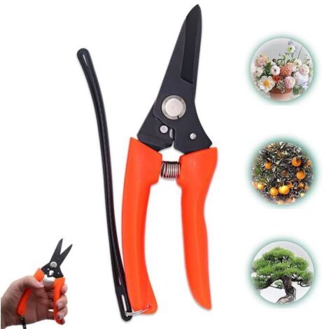 Sécateur de jardin - MARQUE - Modèle - Verrouillage de sécurité - Cordon portable - Acier inoxydable