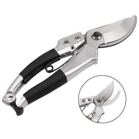 Sécateur de jardin, sécateur de 20 cm en acier au carbone haute dureté, outil de jardin pour les branches légères d'arbres, rosiers et arbustes.-AquaForge