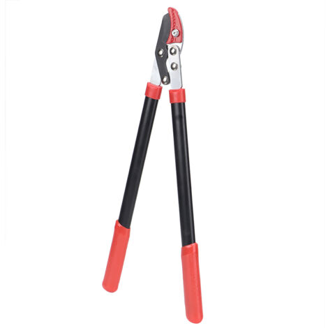 Sécateur d'élagage manuel rouge et noir 54cm en acier haute teneur en carbone SK5 800g maximum 5.5cm d'ouverture coupe-branches sécateur de jardin professionnel robuste pour arbres fruitiers