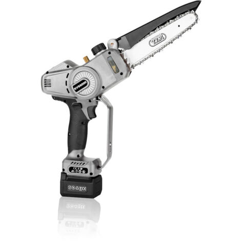 Élagueur électrique 21,6V – Batterie 4Ah Lithium – Longueur de coupe 12 cm – Pour bois dur et teck – Barre de coupe 10 cm – Volpi