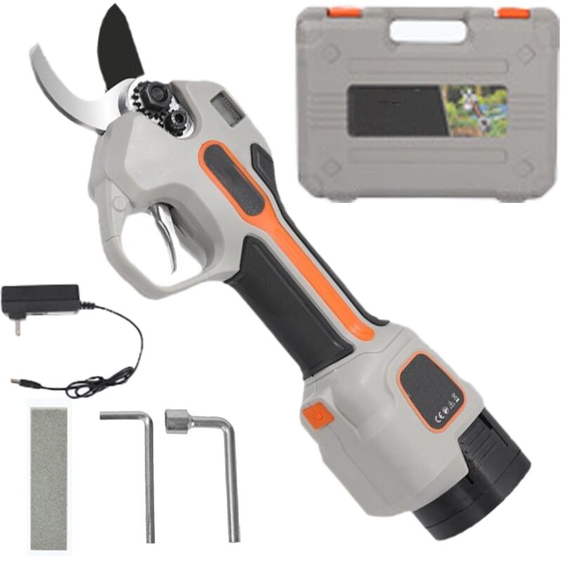 Sécateur électrique 350 W, sécateur sans Fil avec Batteries Li et diamètre de Coupe 0-30 mm, Interrupteur de Protection de sécurité, Ciseaux de