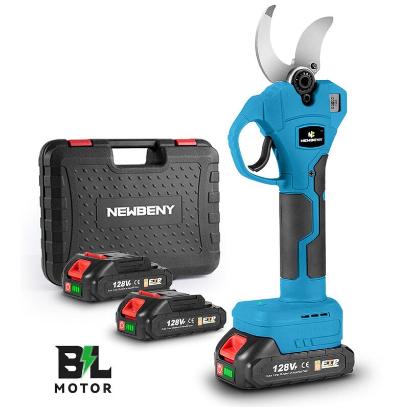 Sécateur électrique 45 mm,2 vitesse réglables,comptage automatique ,Deux batteries au lithium,sécateur professionnel sans fil pour Verger, arbustes,