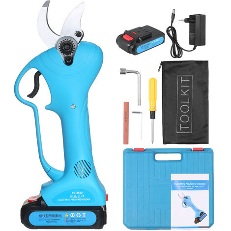 S¨¦cateur ¨¦lectrique DC 21V set batterie au lithium 2Ah bleu