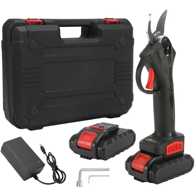 Sécateur électrique sans fil 21 v 2 batteries Capacité de coupe 30 mm