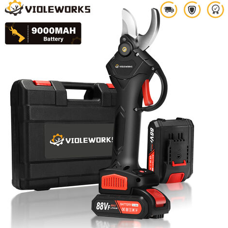 DMTOOL Sécateur électrique sans fil Secateur Coupe-branches Ciseaux Jardinage à domicile Avec 2 piles