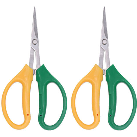 Sécateur élégant à poignées bicolores pour la cueillette des fruits et l'entretien des plantes en pot, lot de 2.-AquaForge