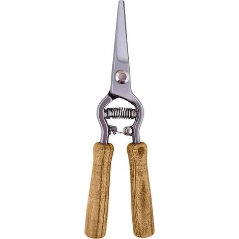 Sécateur fleuriste en acier, carbone et bois