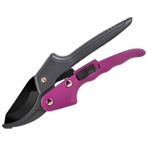 Sécateur Haut de Gamme 20cm - Mécanisme à Poulie pour Mains Faibles - (Violet)