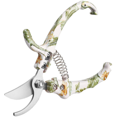 Sécateur léger pour le jardinage, sécateur à lames croisées pour la coupe des fleurs et la taille des branches, sécateur pour plantes d'intérieur, outil de jardin élégant en forme de Q pour femmes et