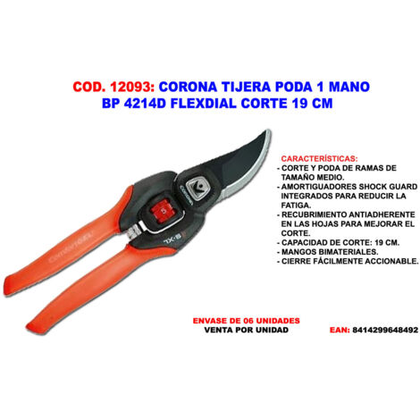 Sécateur manuel Corona BP 4214D Flexdial 19 cm