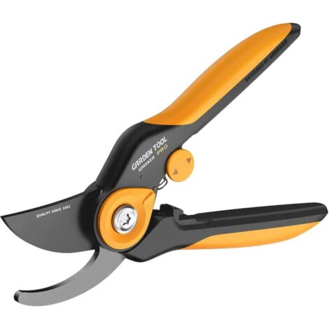 Sécateur orange, noir et vert pour jardin forestier (étui de ceinture inclus), sécateur spécifique pour bonsaï et fleurs, sécateur pour arbres fruitiers facilitant le travail.-AquaForge
