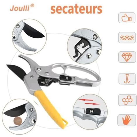 Sécateur pour la taille des haies et l'élagage des branches.