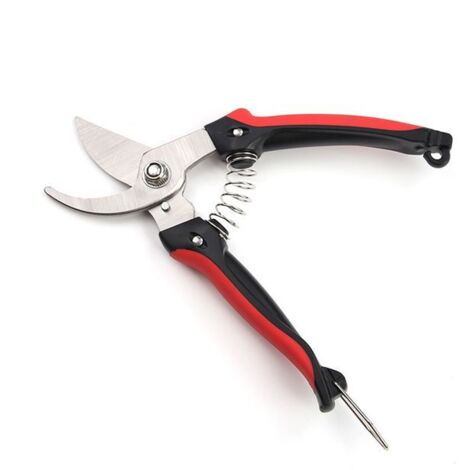Sécateur professionnel avec lame en acier au carbone de haute qualité - Couleur noir et rouge.