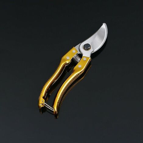 Secateurs lockable pruning shears one hand garden pruner gold