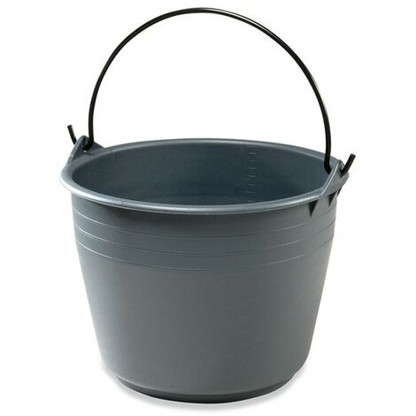 Secchi Secchie Per Agricoltura Graduati In  Plastica Grigia Lt. 12 Conf. 10 Pz