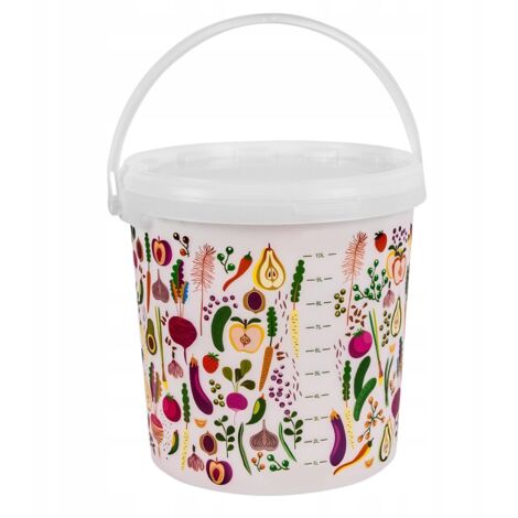 SECCHIELLO PER ALIMENTI DA 10L CON COPERCHIO PER VERDURE E FRUTTA