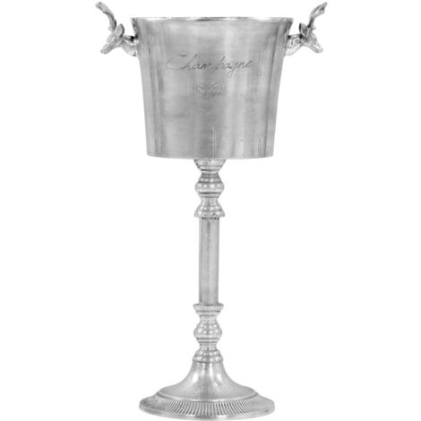 Secchiello per Champagne Alluminio Massiccio 39x29x71cm Argento vidaXL