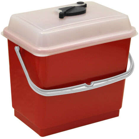 Secchio con coperchio 4 litri rosso