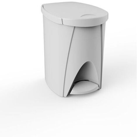 Secchio da 7 litri bianco con pedale 20x26x28 cm