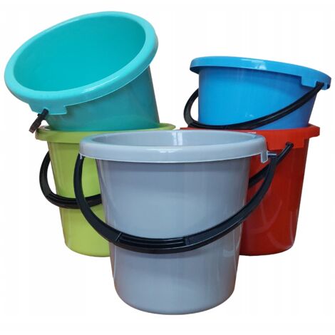 Secchio di plastica da 6 litri con bilancia.