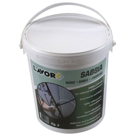 Secchio di sabbia calibrata per idrosabbiatrici, 5 kg