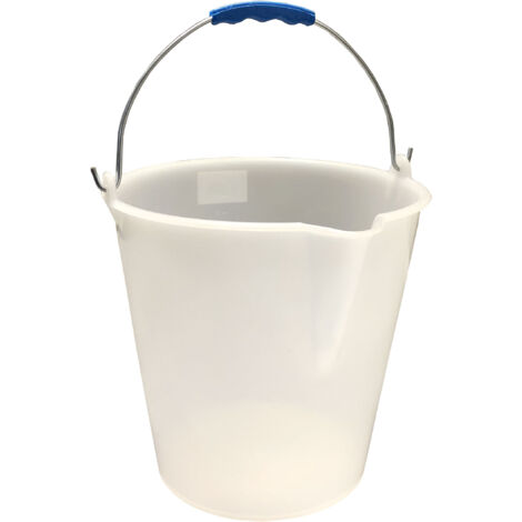 Secchio graduato 15 litri con becco - Bianco neutro - Mobil Plastic