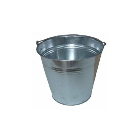 SECCHIO IN LAMIERA ZINCATA  FONDO DRITTO E ATTACCATURA BASSA BEAST-7 L
