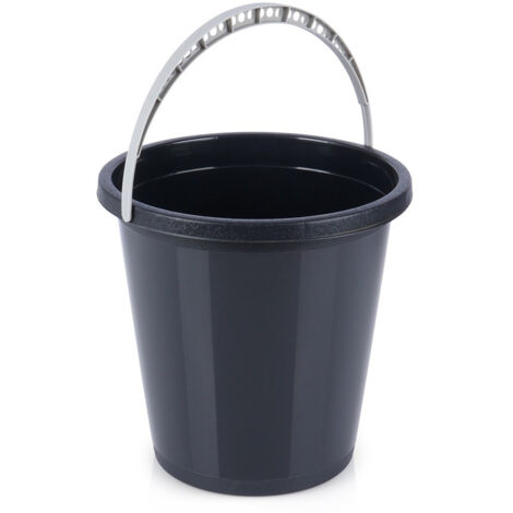 SECCHIO IN PLASTICA NERA PER PULIZIE DOMESTICHE, 5 L