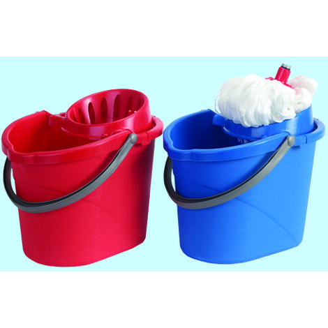 Secchio Lavapavimenti 14 Lt. Con Strizzatoio Con Mop Colori Ass. 1pz