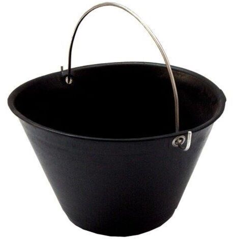 SECCHIO MURATORE PLASTICA NERO 34CM
