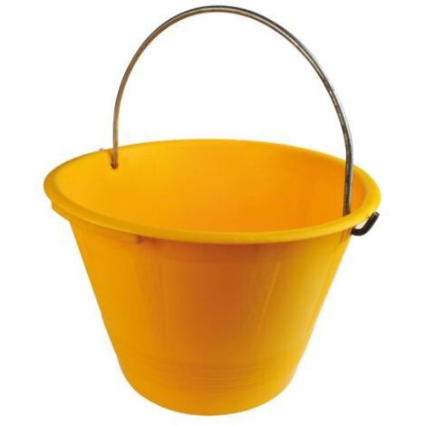SECCHIO P/MURATORE PLAST C/ARCO GIALLO D 36CM 12 L 10 PZ