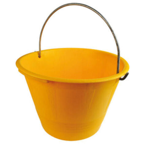SECCHIO P/MURATORE PLAST C/ARCO GIALLO D 36CM 12 L- 10,0 pz