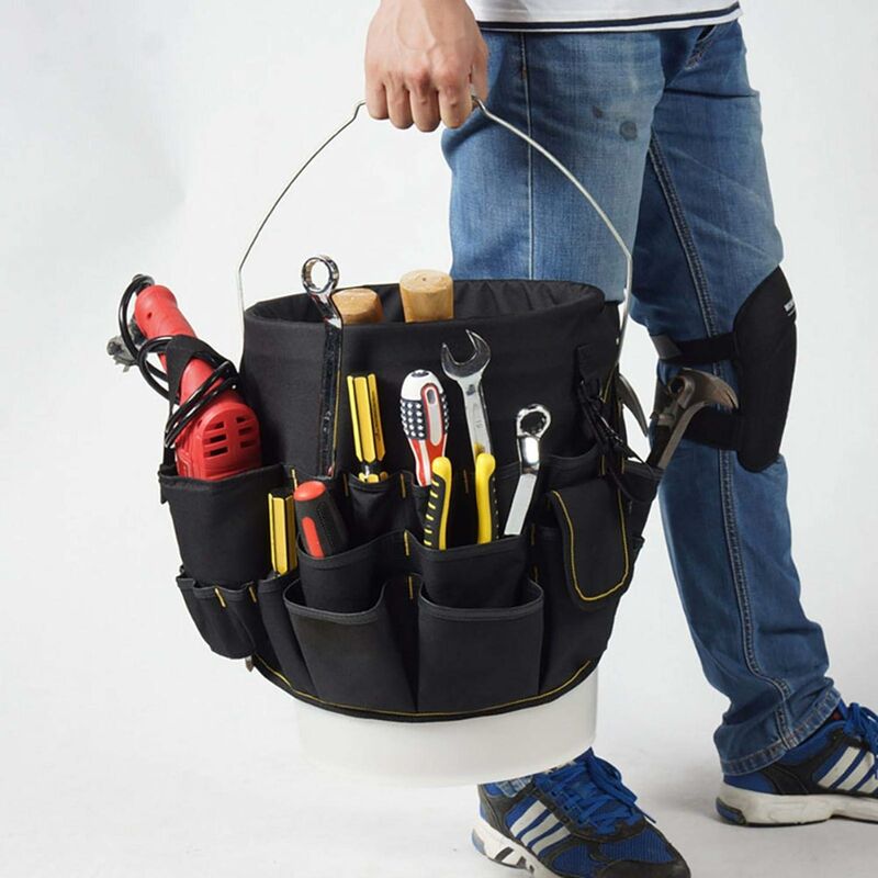 Secchio per carichi pesanti con 56 tasche, kit di