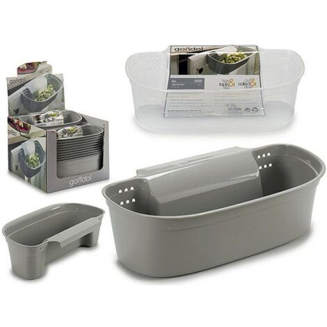 Secchio per la Spazzatura GondolG-550 Trasparente Bianco Plastica
