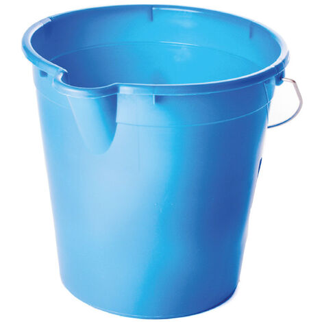 Secchio Per Pulizie Manico Ergonomico Con Becco Secchi Plastica Azzurro, misura10LcoloreSecchio