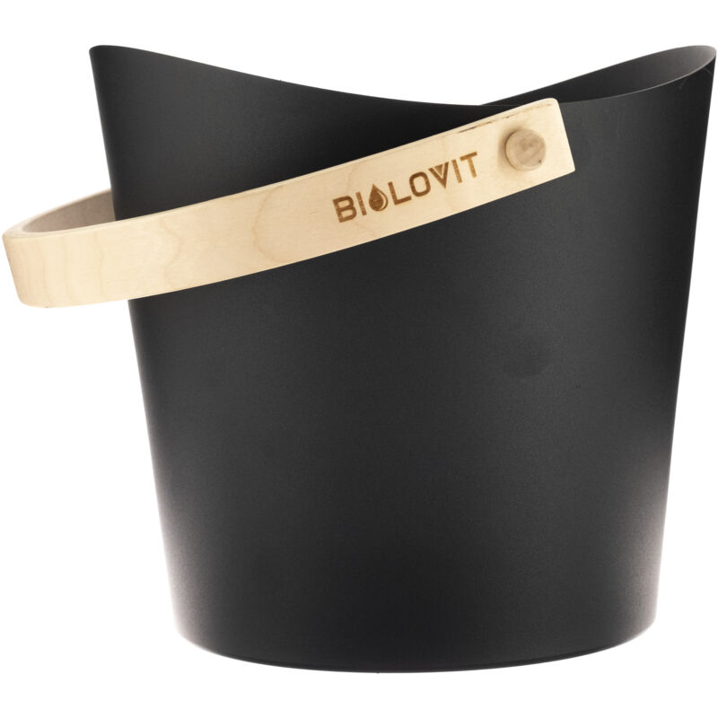 Secchio per sauna in alluminio Bilovit nero - 7 litri