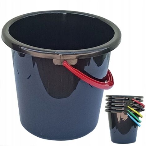 SECCHIO TONDO IN PLASTICA DA 10 L CON SCALA, PRODOTTO RESISTENTE, UNIVERSALE, LUCIDANTE