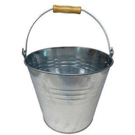 SECCHIO ZINCATO GALVANIZZATO DOMUS - LT 10 CM 28X19 H.CM 24 - 2 pezzi