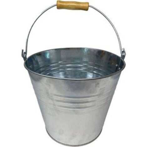 SECCHIO ZINCATO GALVANIZZATO DOMUS - LT 12 CM 29X21 H.CM 26 - 2 pezzi